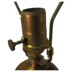 Pair of Hollywood Regency Handmade Italian Terracotta Gilt Decorated Table Lamps