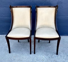 Pair of Hollywood Regency Klismos Chairs
