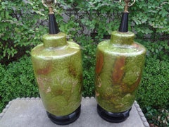 Pair of Hollywood Regency Lamps Attributed to James Mont