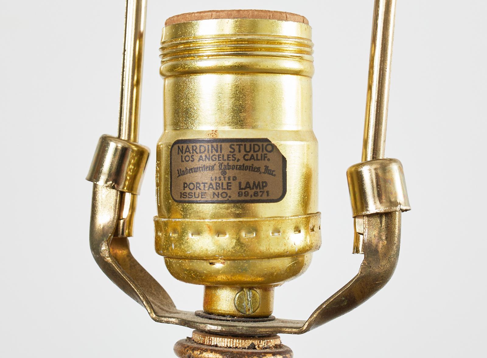 Paire de lampes Hollywood Regency par Nardini Studio of California en vente 8