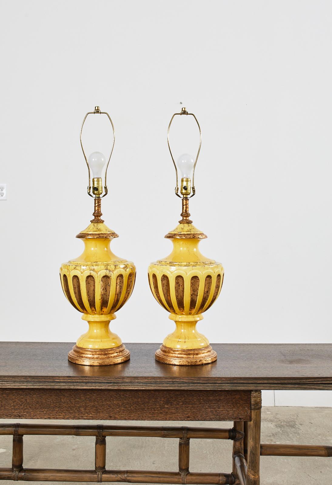 American Pair of Hollywood Regency Lamps by Nardini Studio of California For Sale