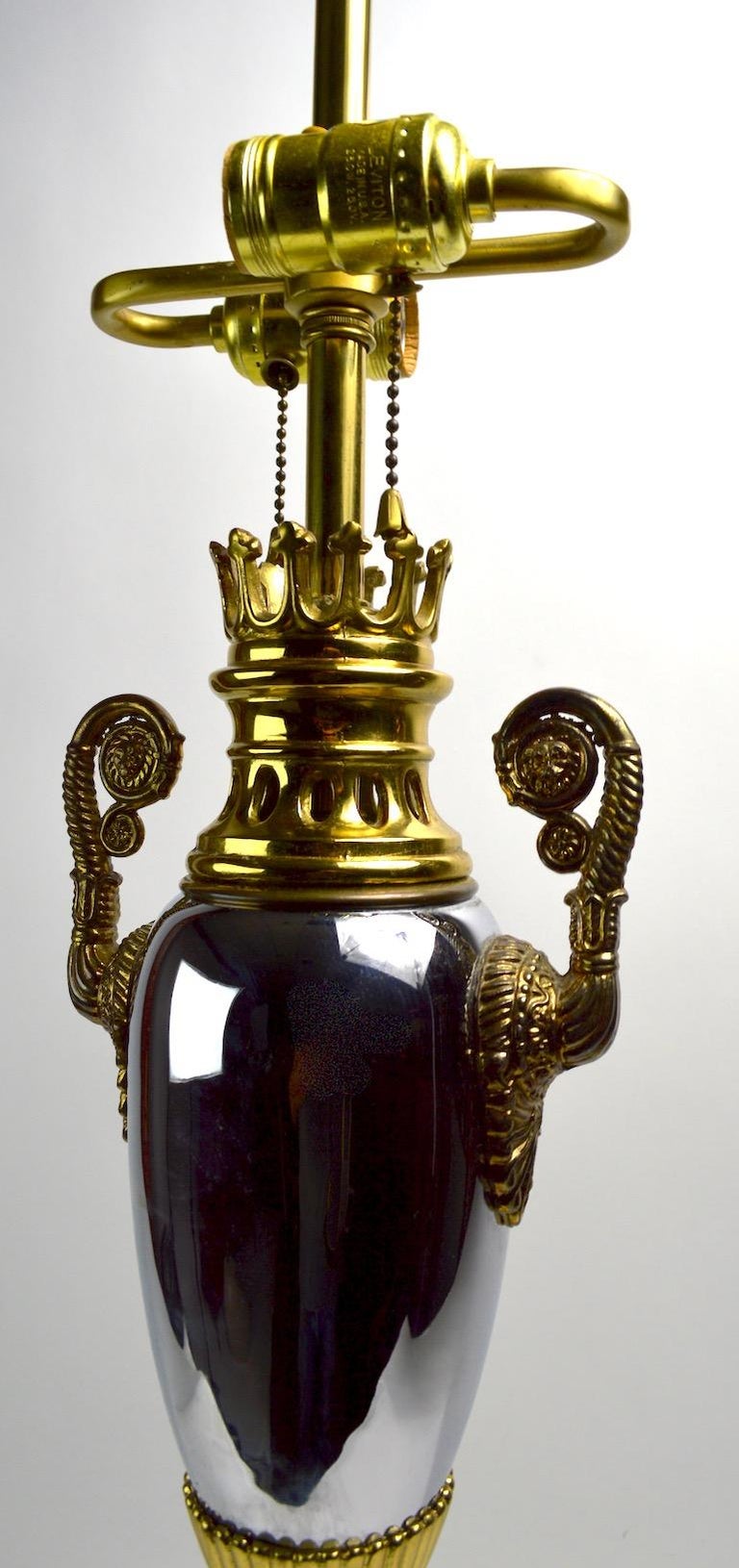 American Pair of Hollywood Regency Lamps by Tyndale For Sale