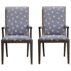 Pair of Hollywood Regency Mastercraft Captian Chairs Designed by William Doezema