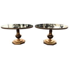 Pair of Hollywood Regency Mirrored End Tables