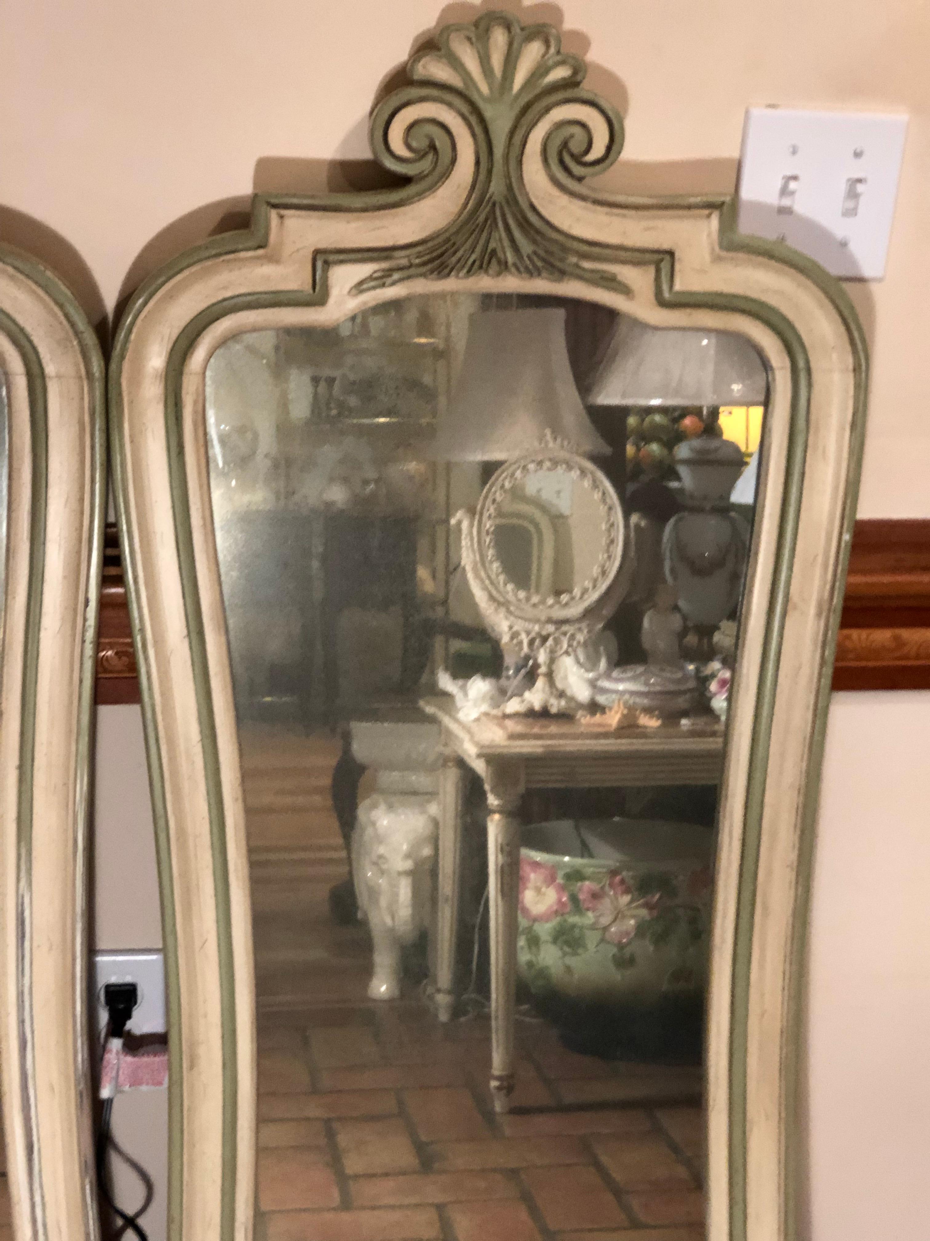 Late 20th Century Pair of Hollywood Regency Mirrors