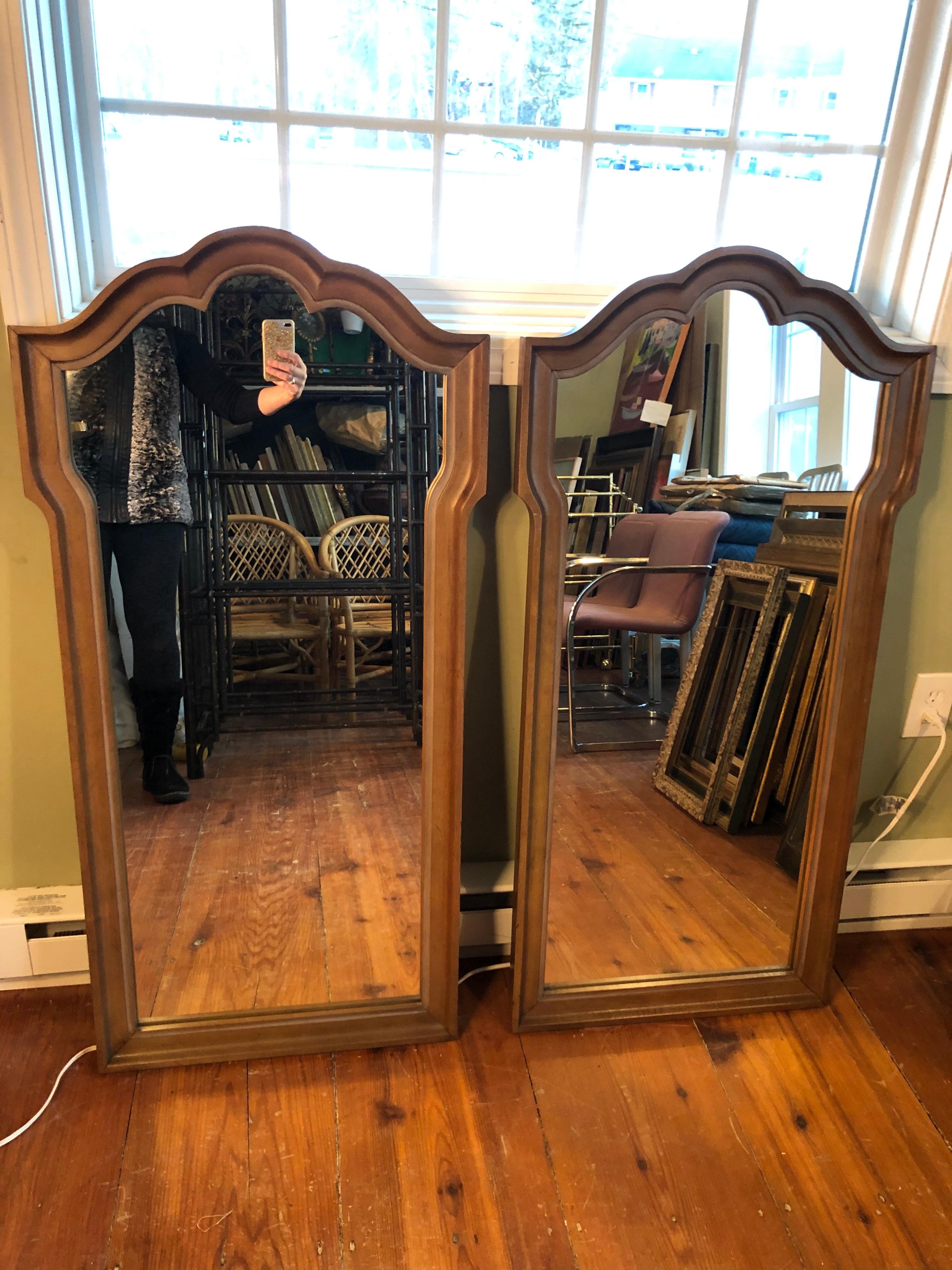 Anglo-Indian Pair of Hollywood Regency Mirrors For Sale