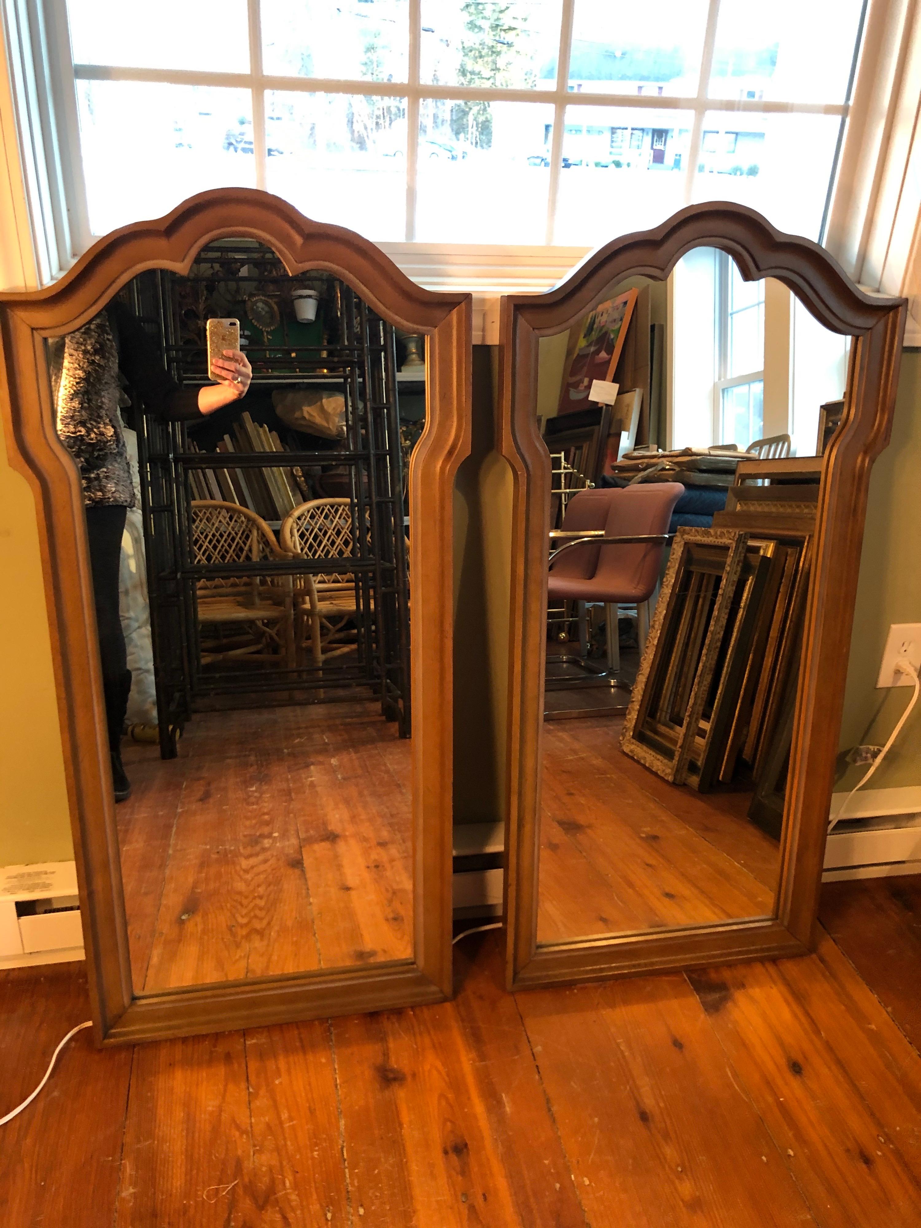 Late 20th Century Pair of Hollywood Regency Mirrors For Sale