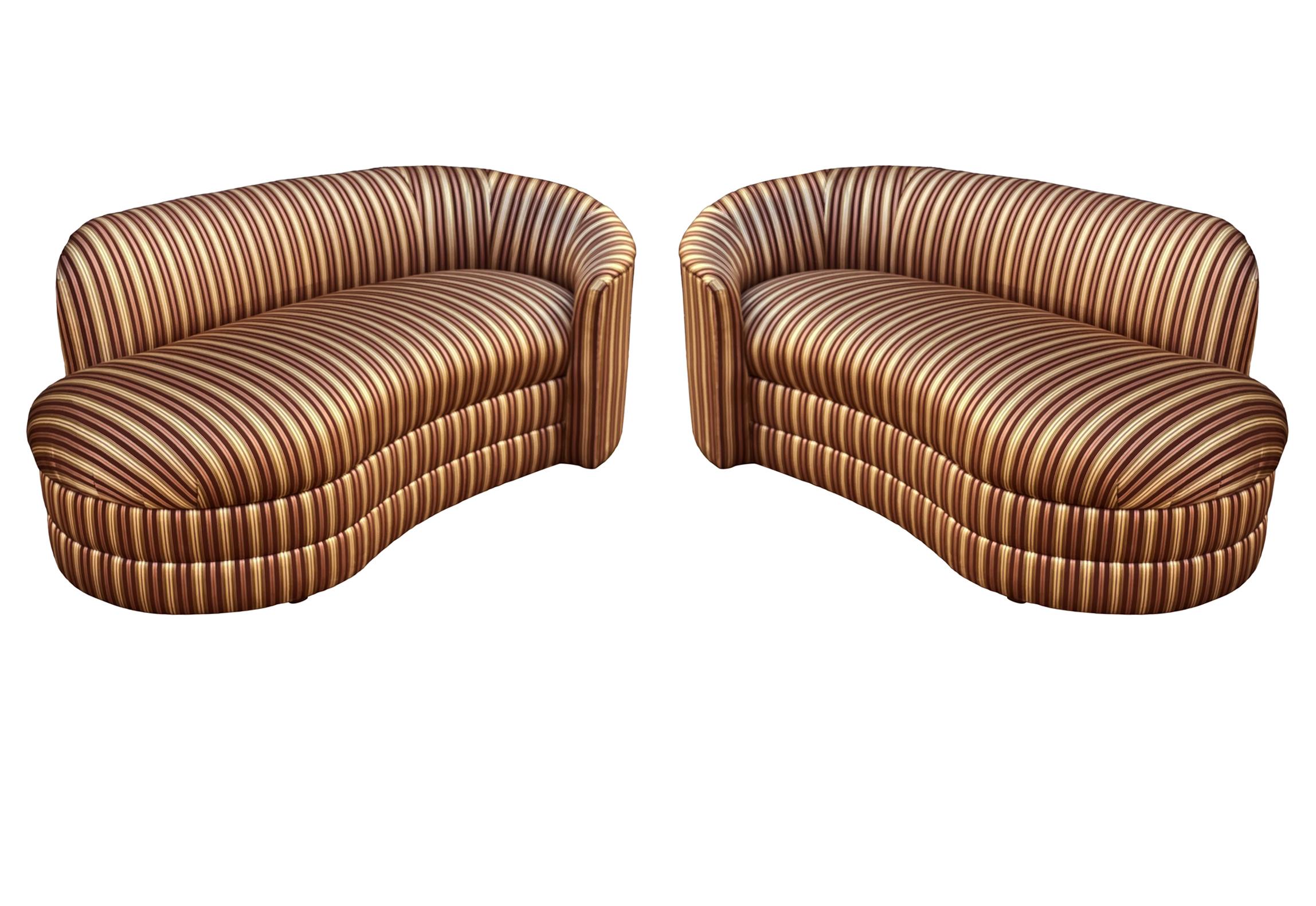 Paire de chaises longues, canapés ou fauteuils opposés Hollywood Regency  en vente 10