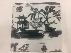 Pair of Hollywood Regency Ottomans with Scalamandre Upholstery