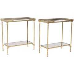 Pair of Hollywood Regency Side Tables by Maison Jansen, 1970s