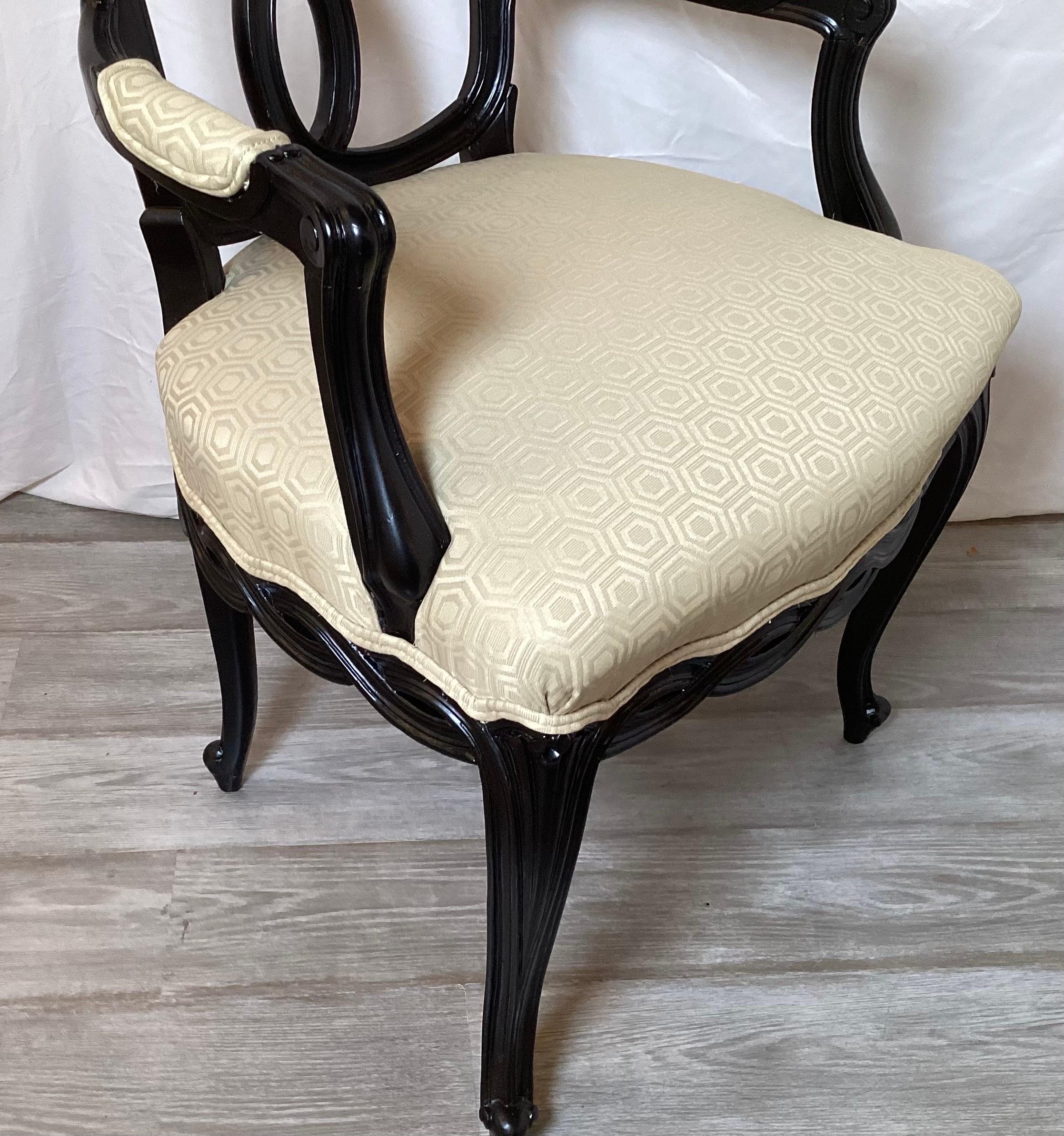 Pair Of Hollywood Regency Style Armchairs For Sale 4