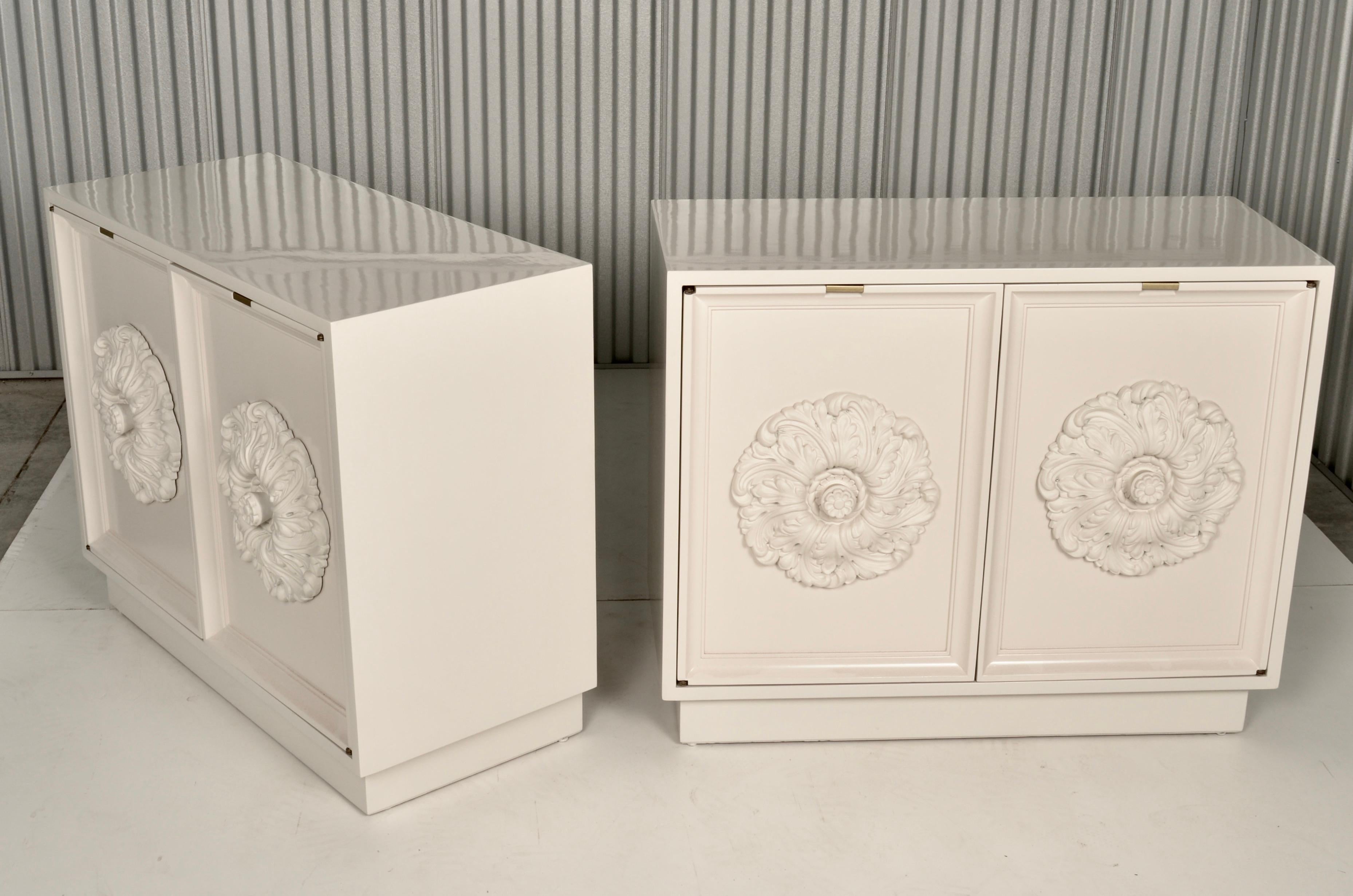Pair of Hollywood Regency Style Cabinets by Lane 1