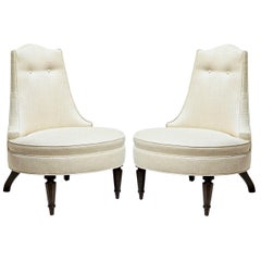 Pair of Hollywood Regency Style Lounge Chairs