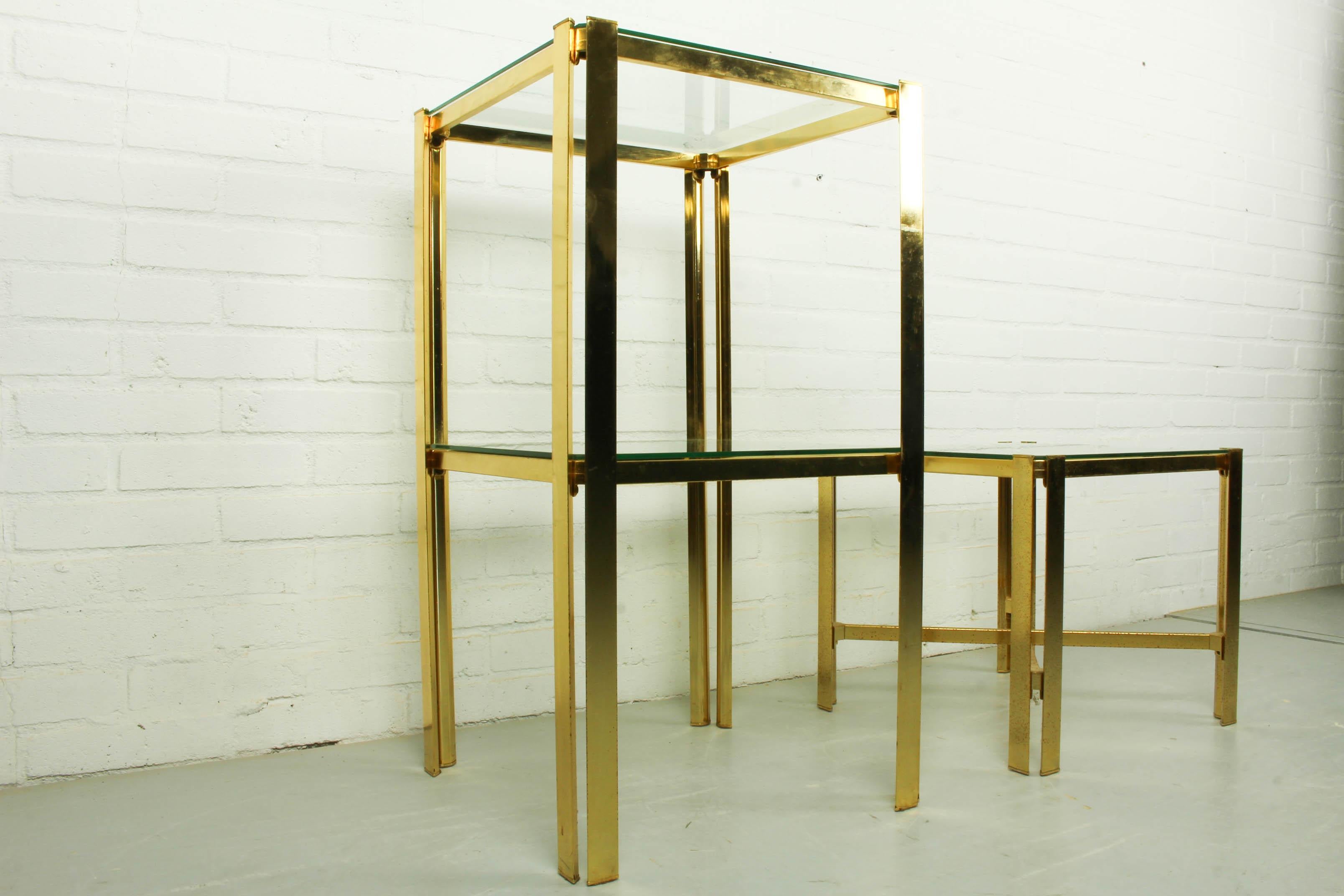 Mid-Century Modern Pair of Hollywood Regency Style Side Tables, 1970s For Sale