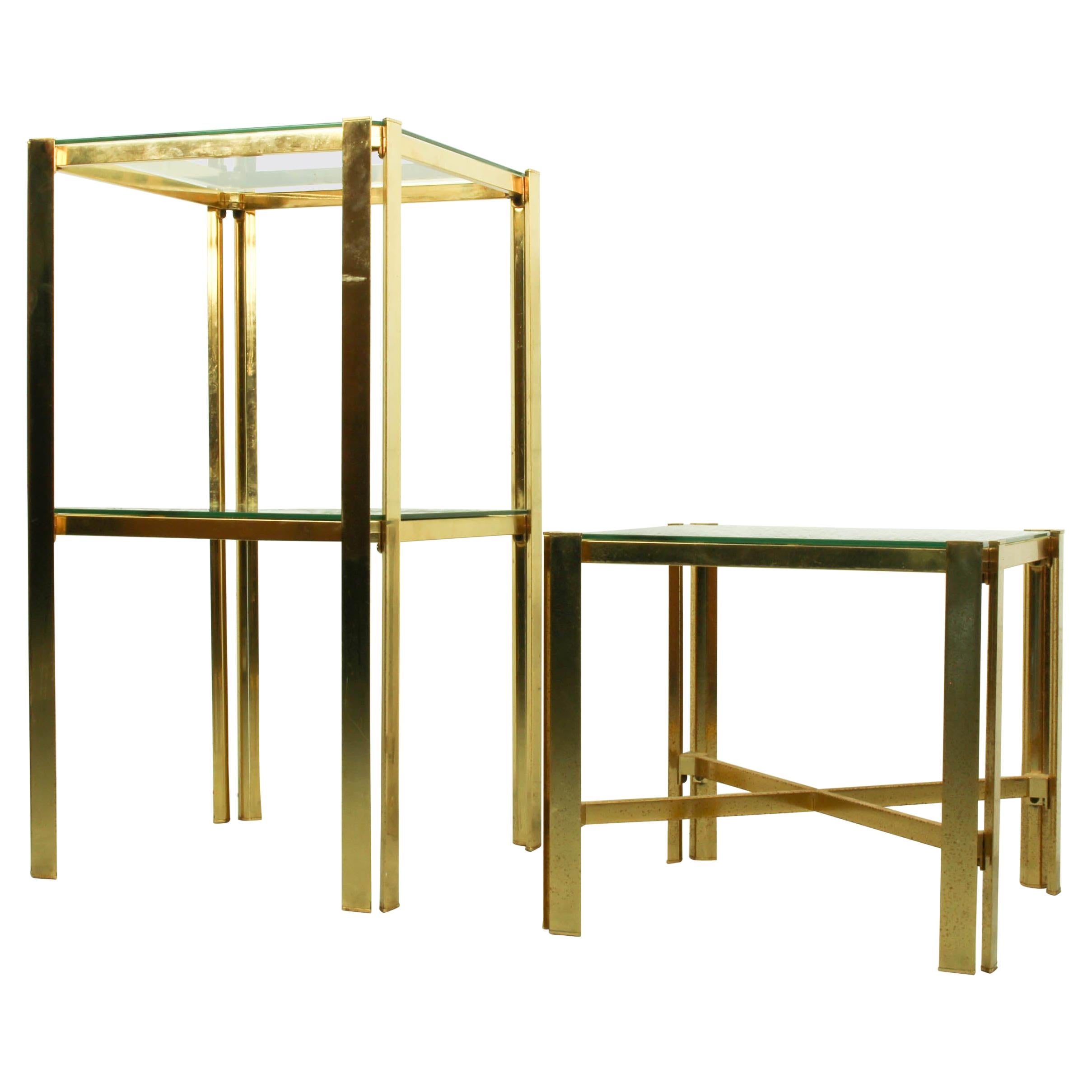 Pair of Hollywood Regency Style Side Tables, 1970s
