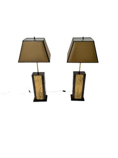 Pair of Hollywood Regency Table Lamps by Georges Mathias Belgium, 1980s