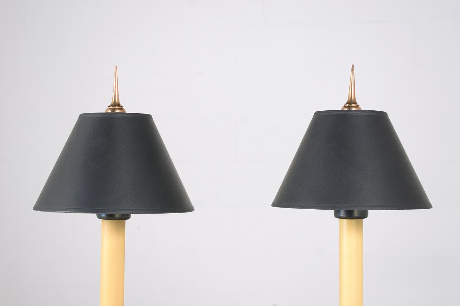 American Pair of 1960s Hollywood Regency Style Table Lamps: Vintage Opulence Reimagined