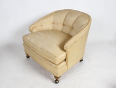 Pair of Hollywood Regency Tomlinson Lounge Chairs on Castors