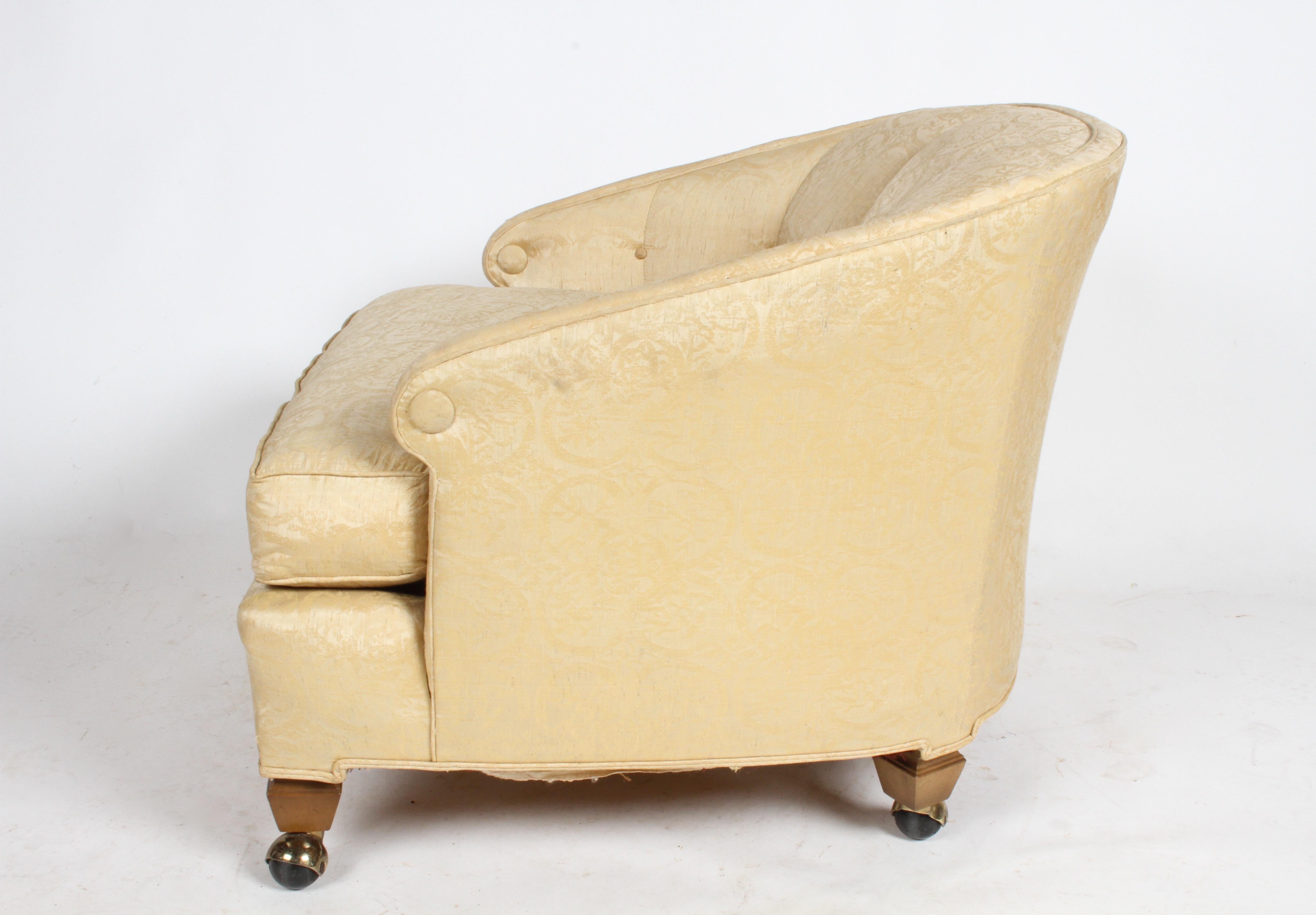 Mid-Century Modern Paire de chaises longues Tomlinson sur roulettes Hollywood Regency en vente