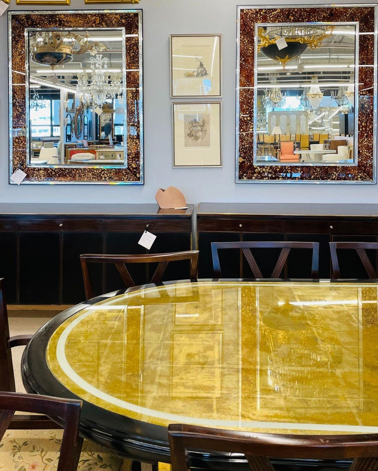 Pair of Hollywood Regency Tortoise Shell Wall, Console over the Mantle