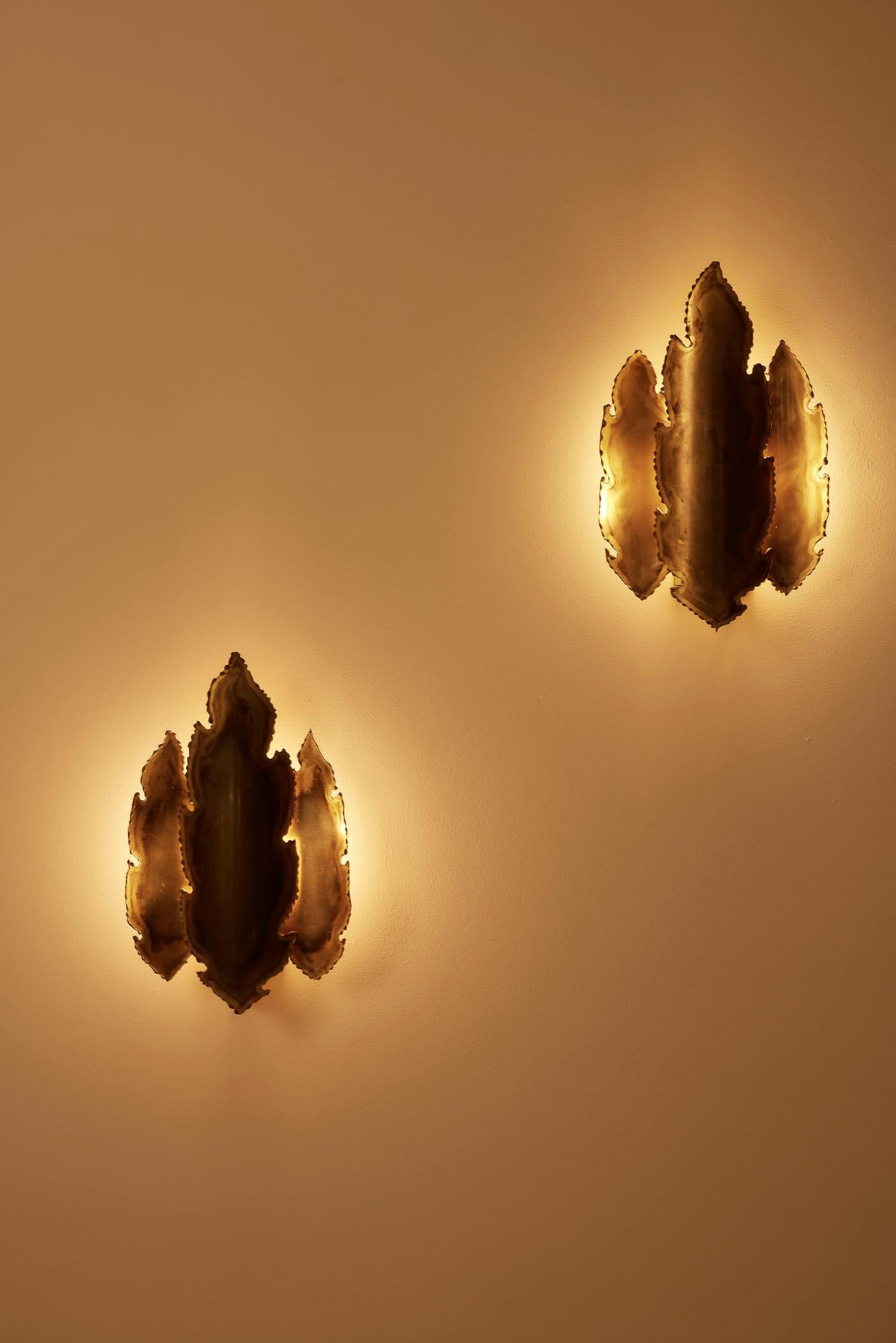Pair of Holm Sørensen wall lights in brass In Good Condition For Sale In PARIS, FR