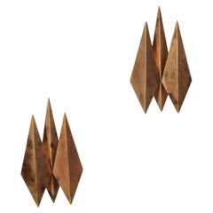 Vintage Pair of Holm Sørensen wall lights in brass