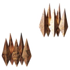 Vintage Pair of Holm Sørensen wall lights in brass.