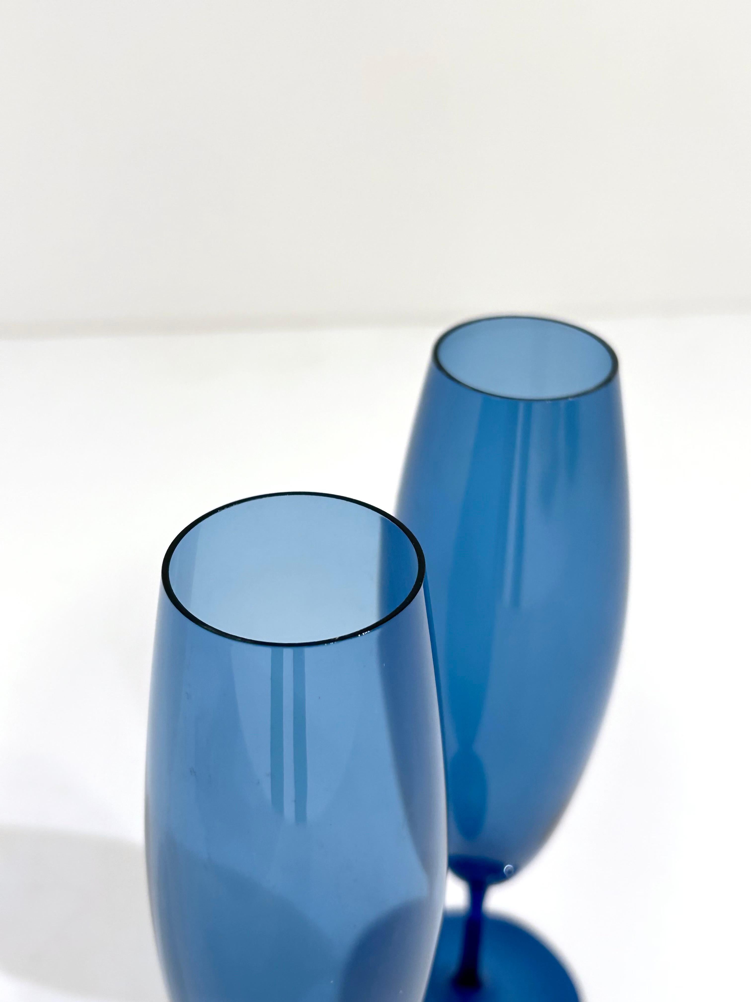 Pair of Holmegaard Glass Flutes by Per Lutken Vidrio en venta