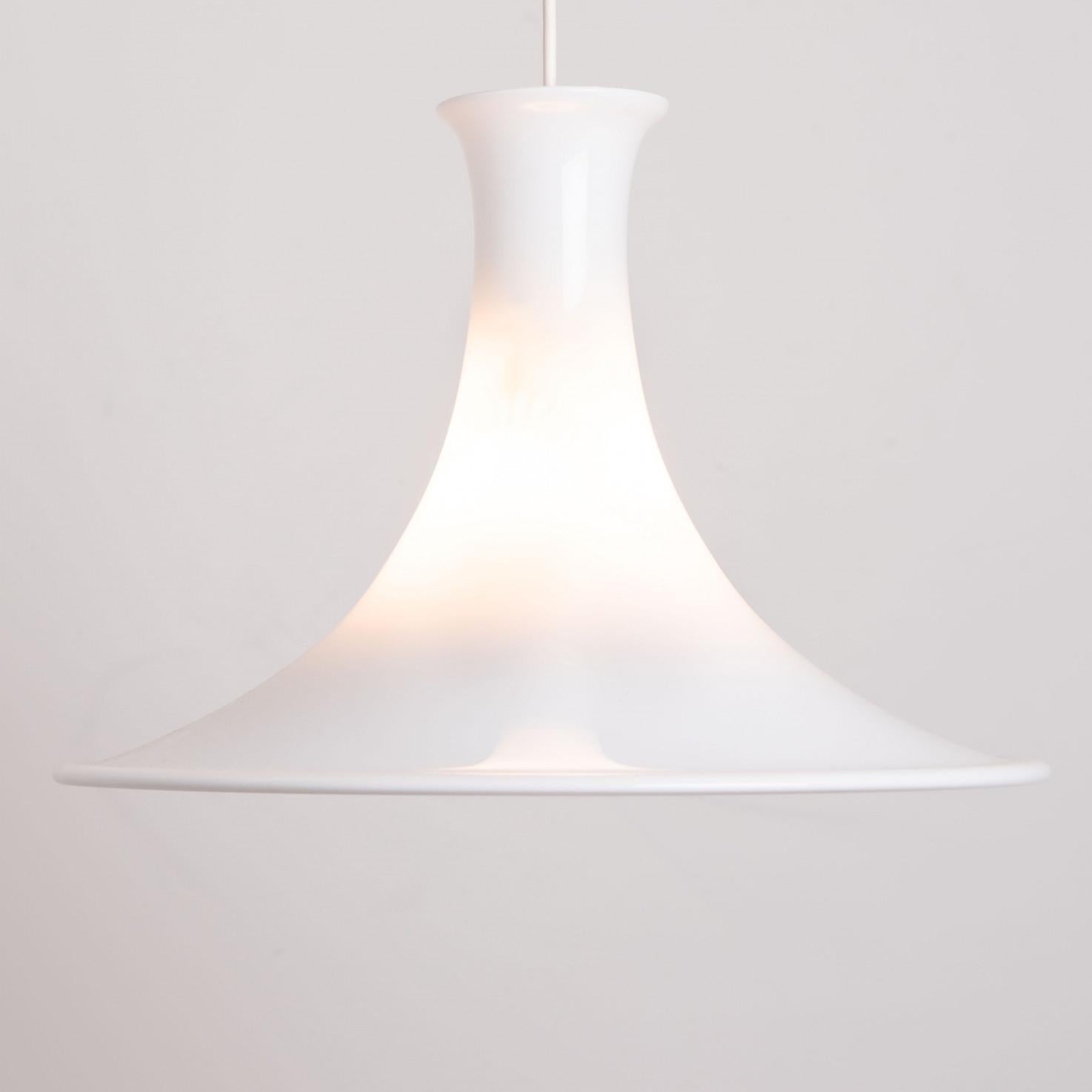 Late 20th Century Pair of Holmegaard Hanging Lamps by Michael Bang, 1970 For Sale