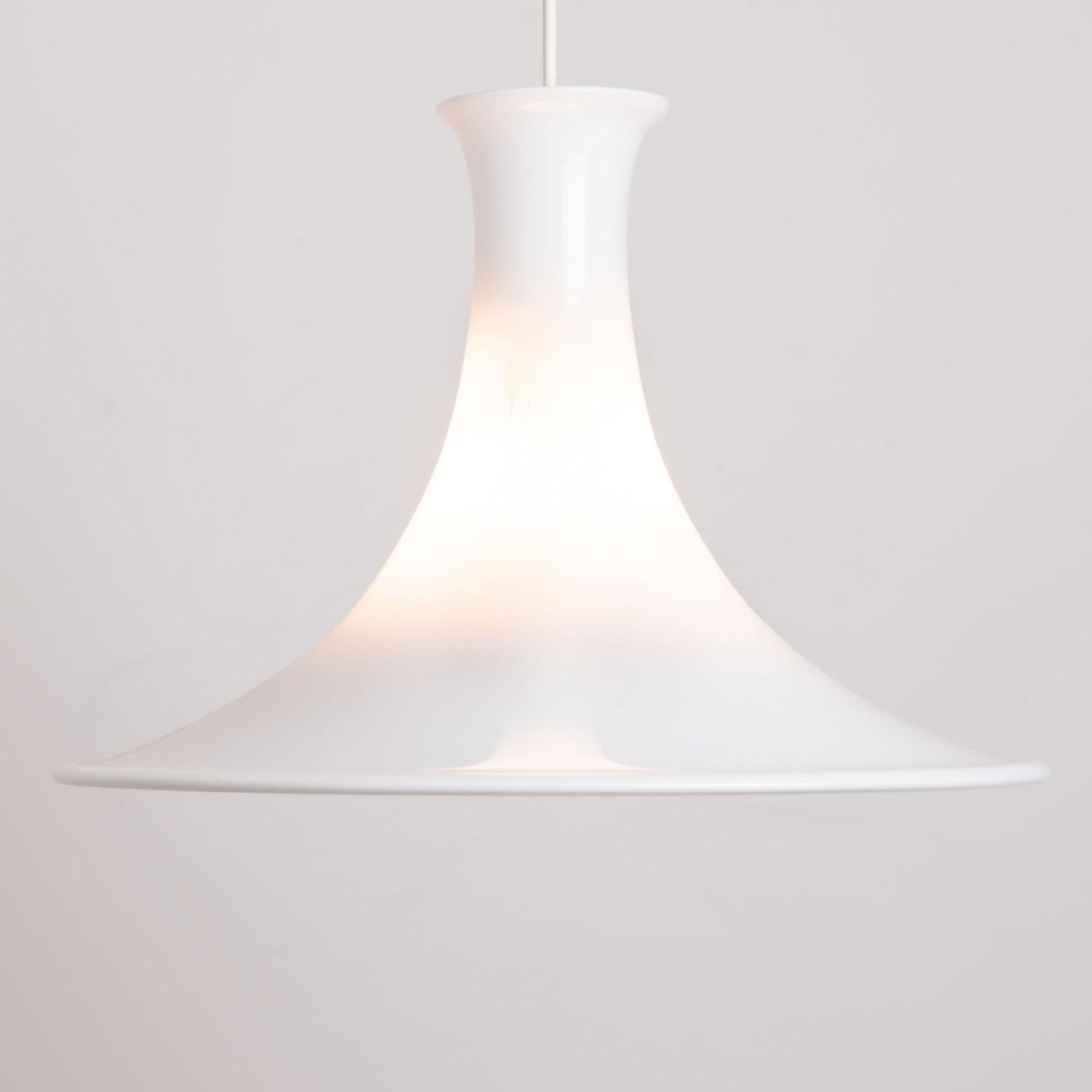 Late 20th Century Pair of Holmegaard Hanging Lamps by Michael Bang, 1970 For Sale