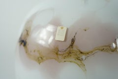 Paar Holmegaard-Lampen, rot/weißes Design, Michael Bang, 1984, Dänemark