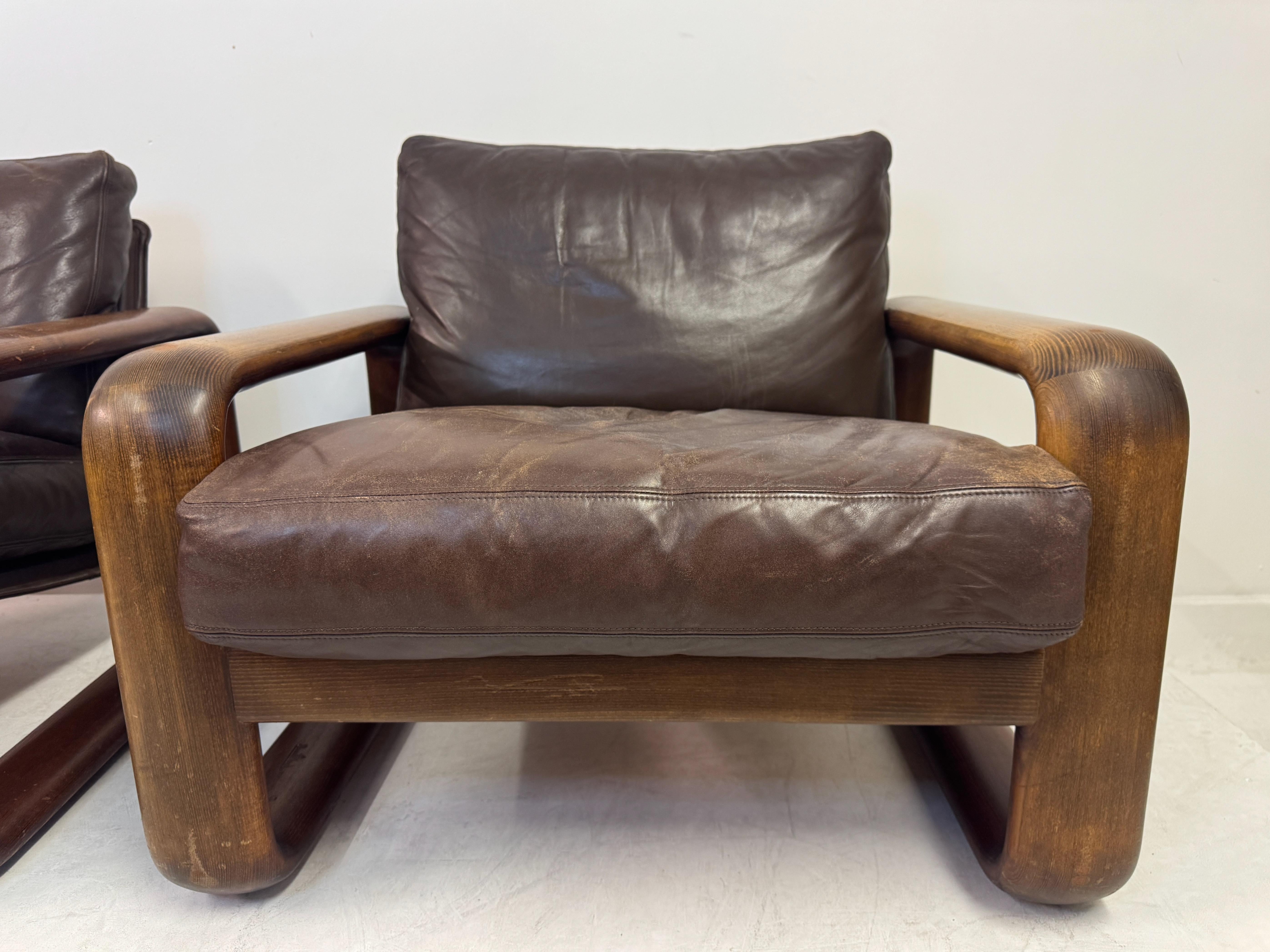 Pair of “Hombre” Lounge Chairs by Burkhard Vogtherr for Rosenthal, 1970s in vendita 3