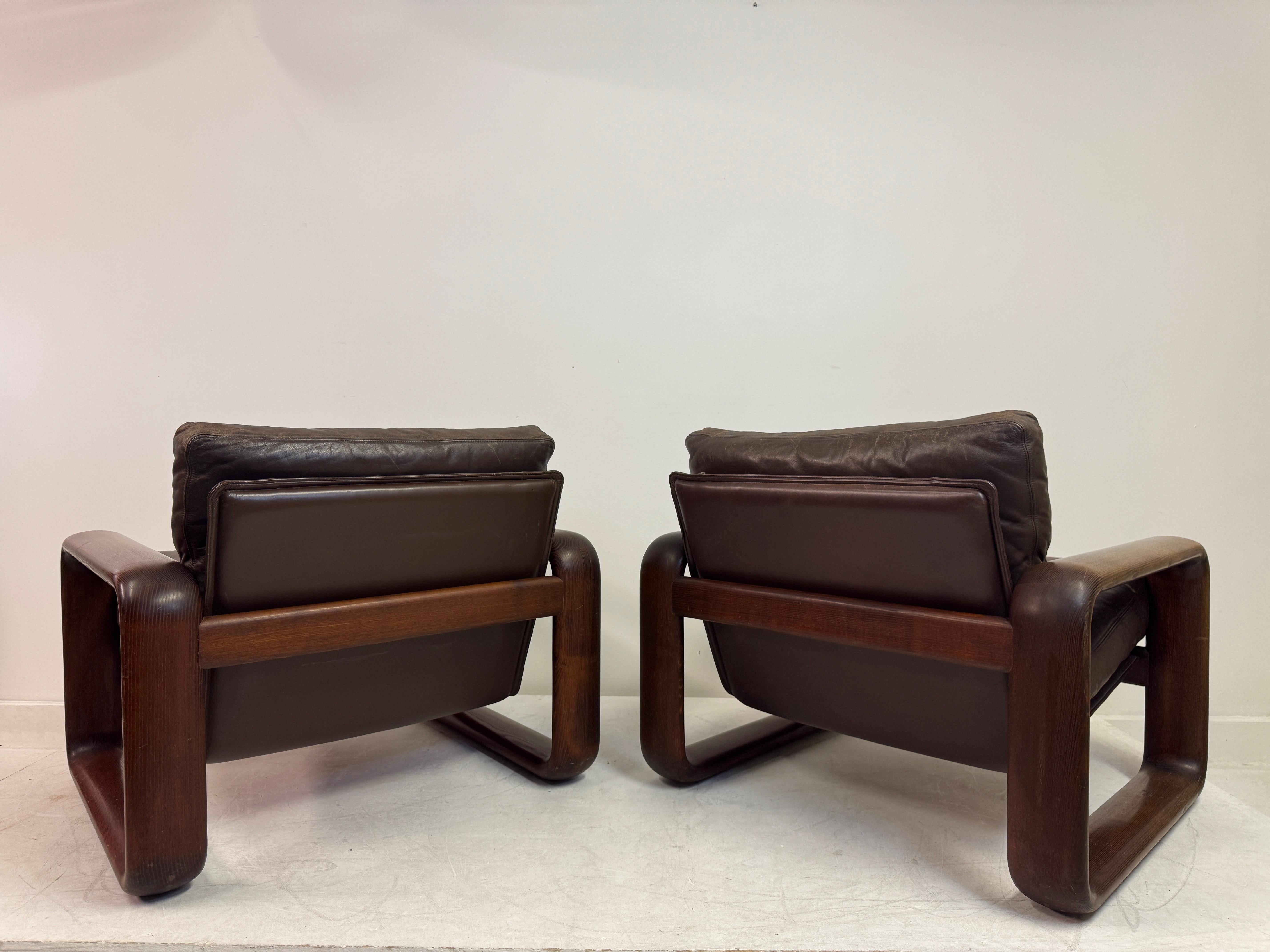 Pair of “Hombre” Lounge Chairs by Burkhard Vogtherr for Rosenthal, 1970s in vendita 10