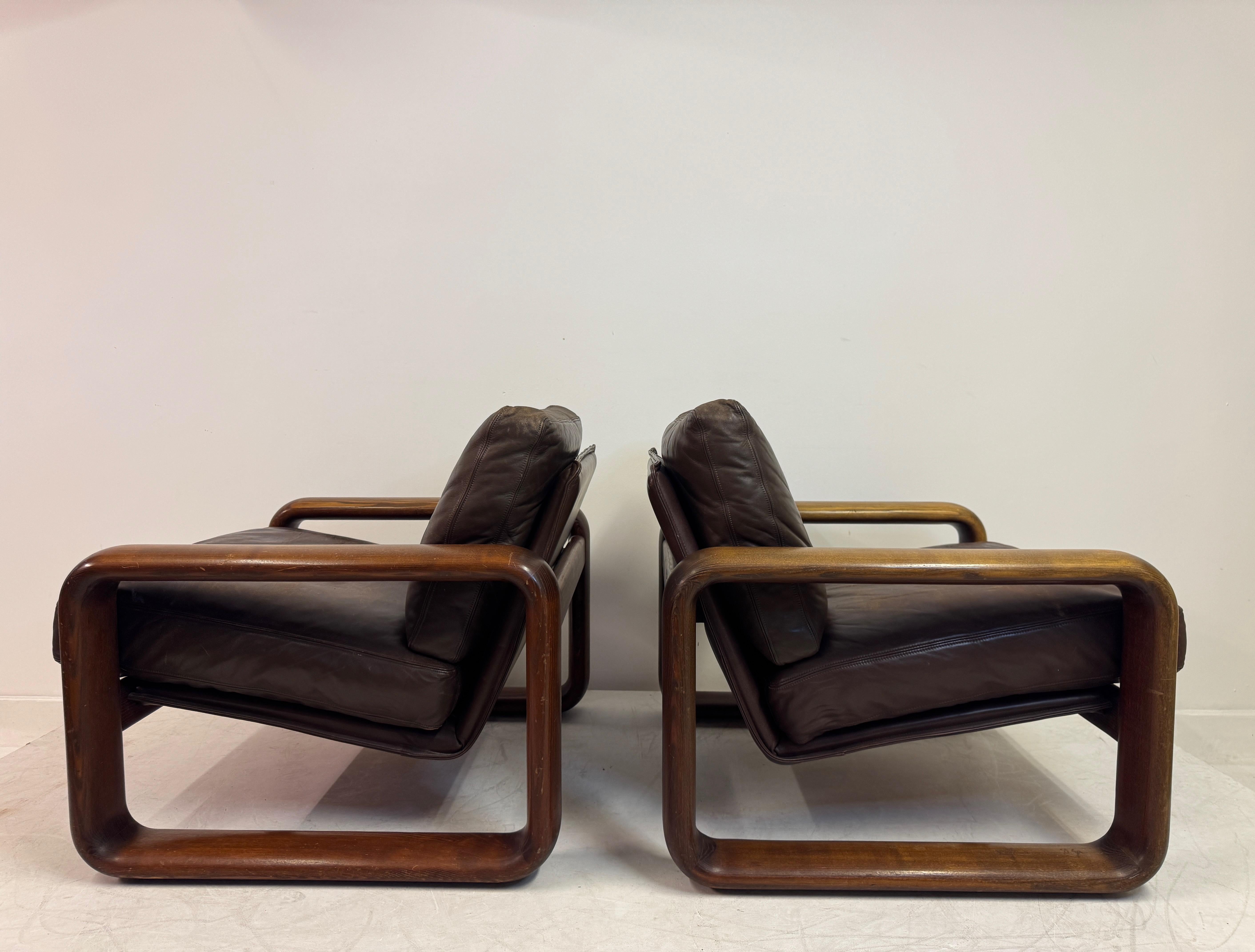 Pair of “Hombre” Lounge Chairs by Burkhard Vogtherr for Rosenthal, 1970s in vendita 11