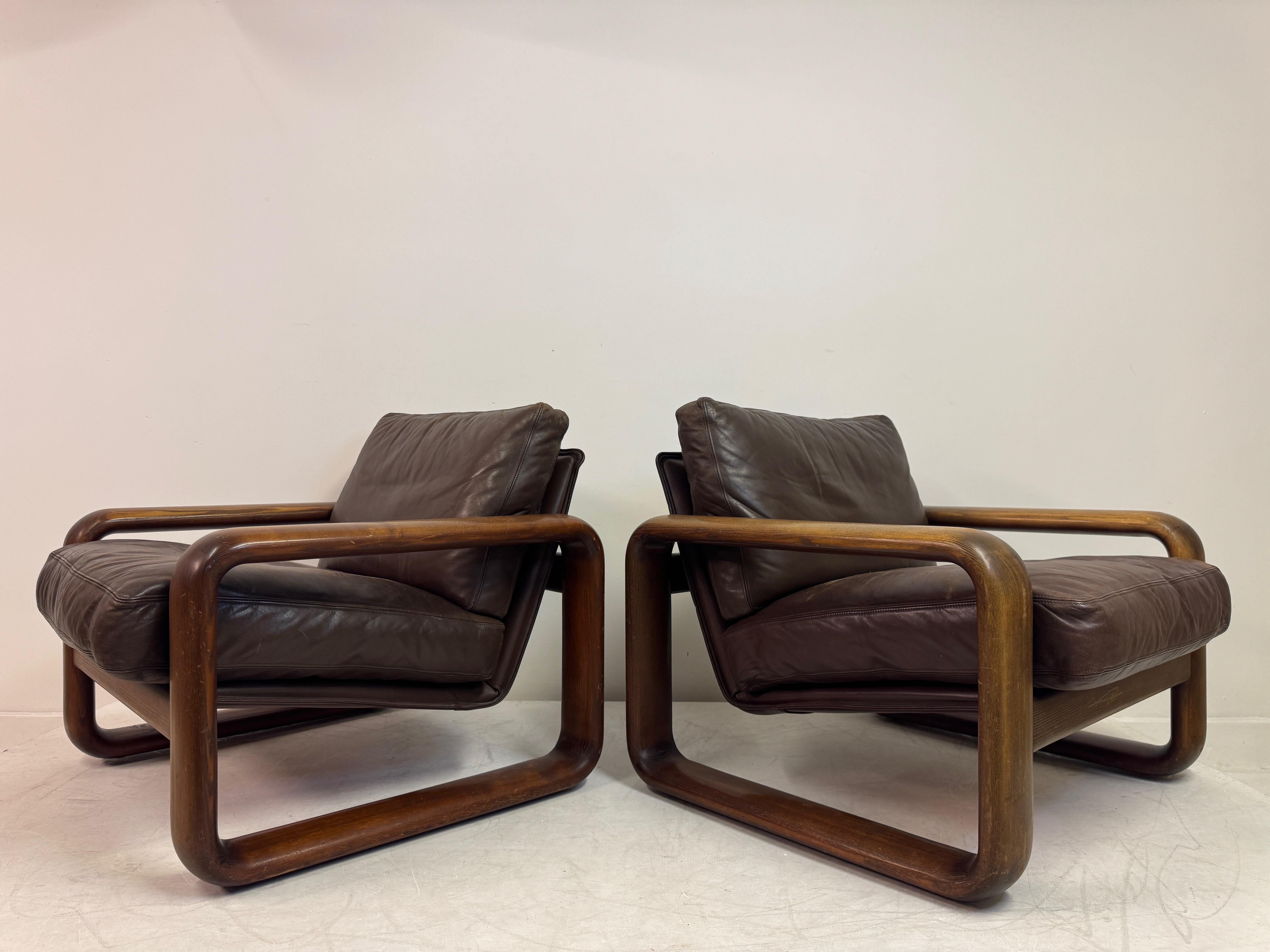 Pair of “Hombre” Lounge Chairs by Burkhard Vogtherr for Rosenthal, 1970s in vendita 12