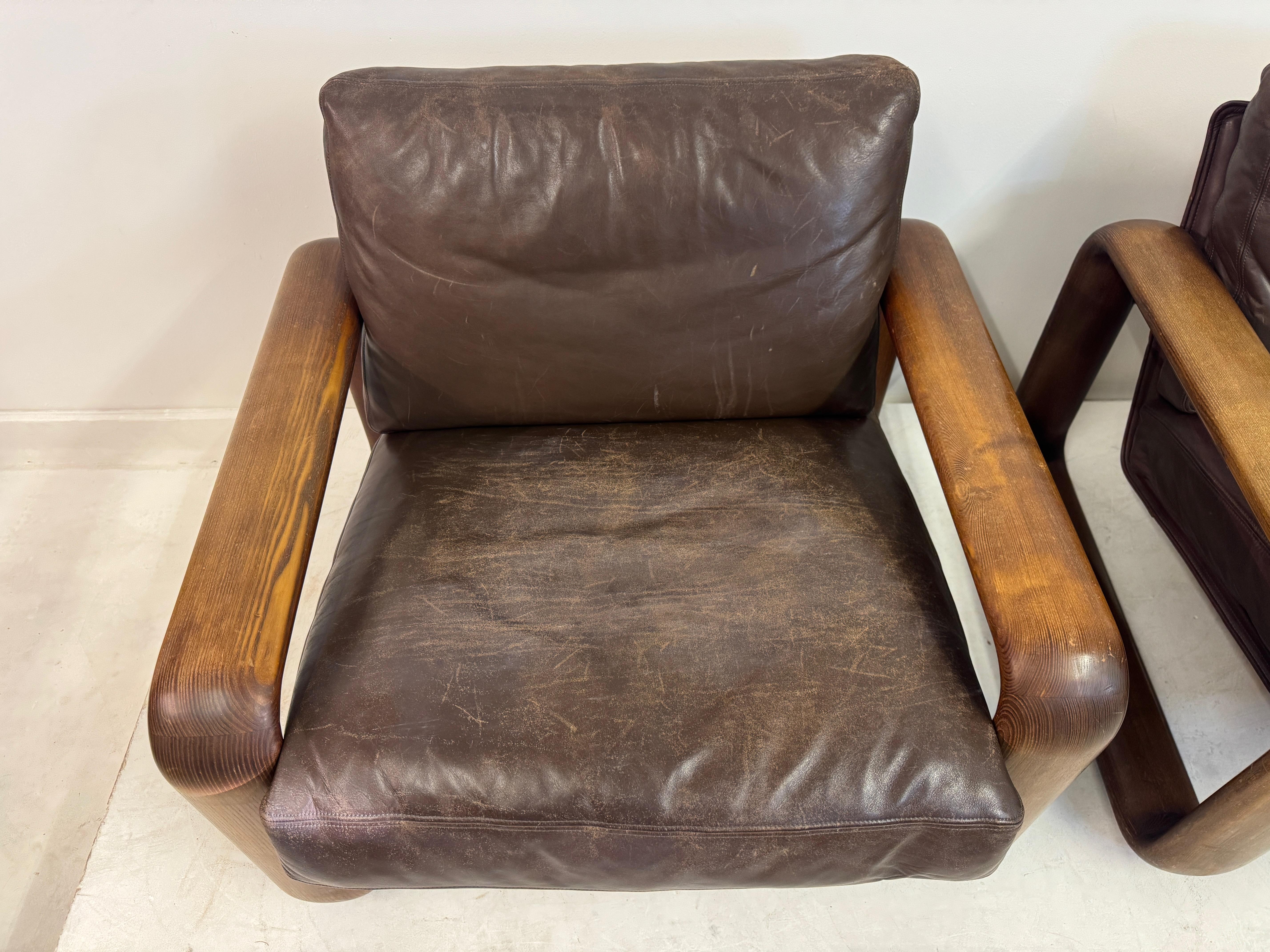 Pair of “Hombre” Lounge Chairs by Burkhard Vogtherr for Rosenthal, 1970s In condizioni buone in vendita a London, London