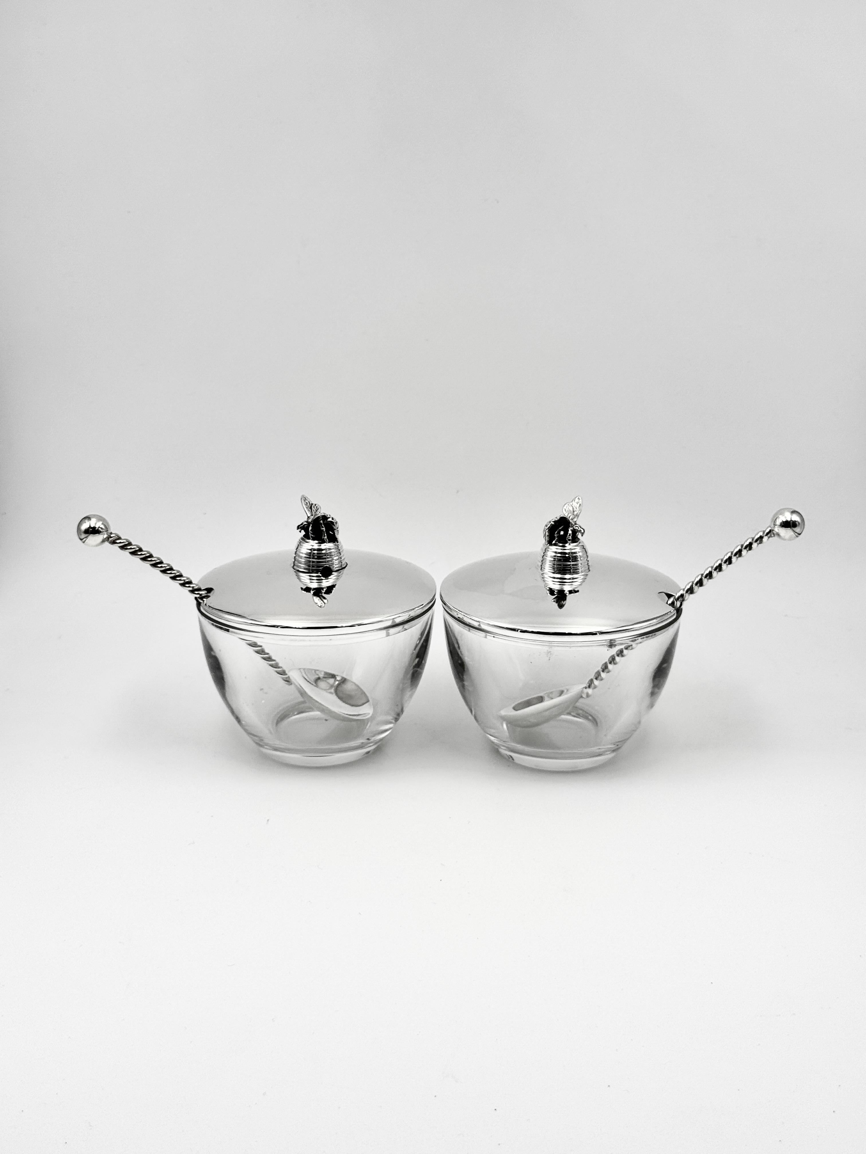 Modern Pair of Honey Pots For Sale