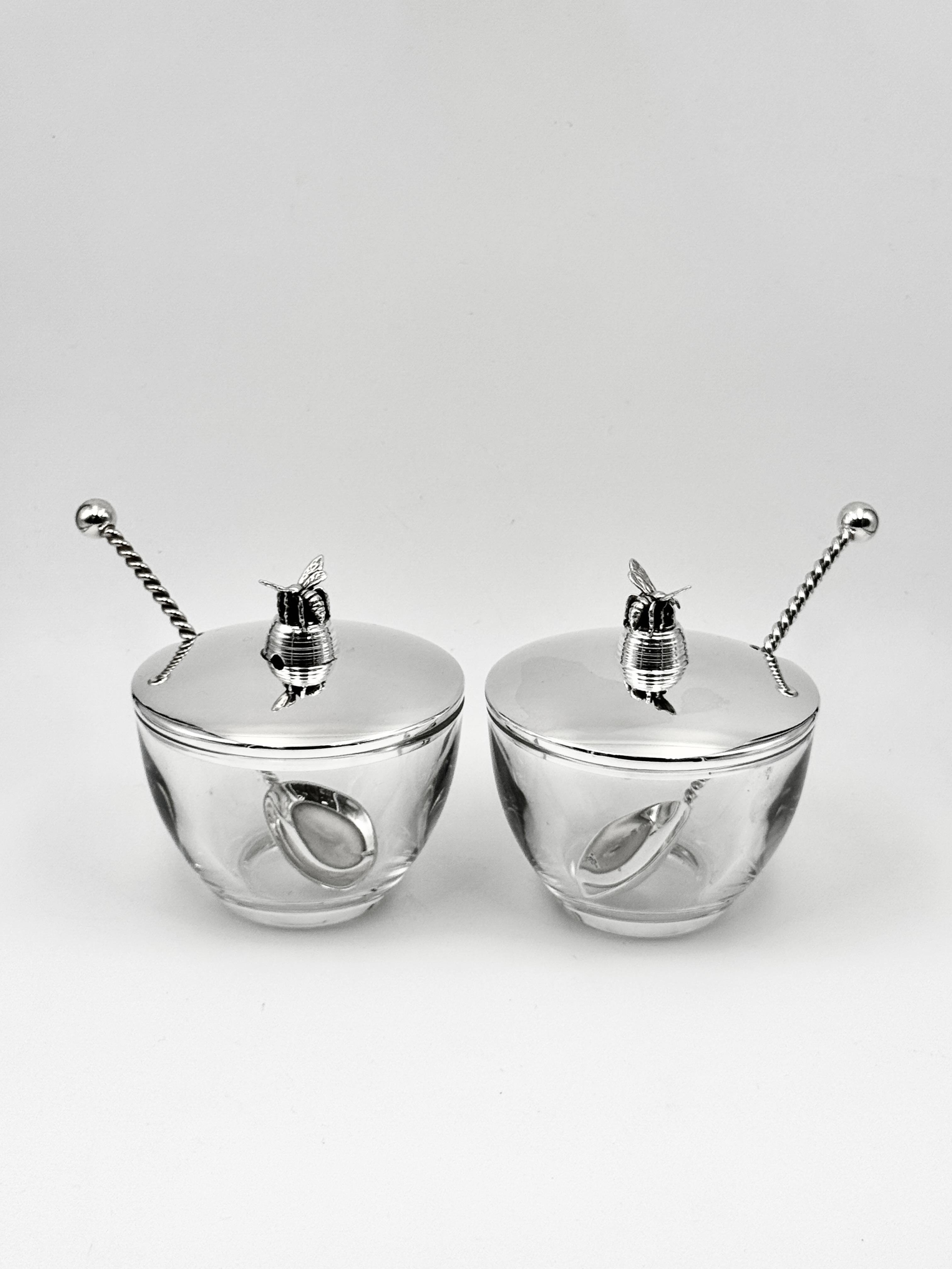 British Pair of Honey Pots For Sale