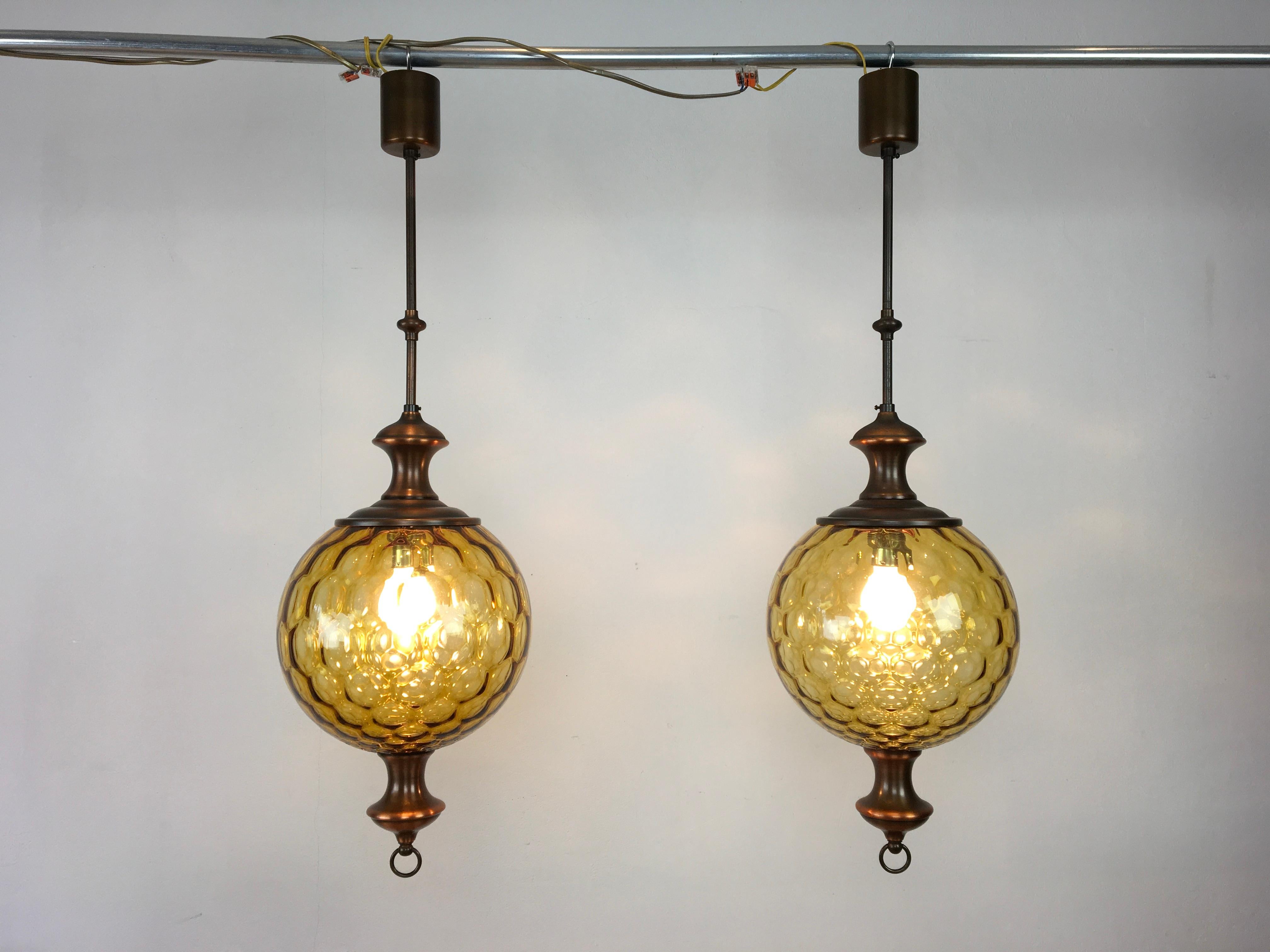 Pair of Honeycomb Chandelier, 1970s For Sale 1