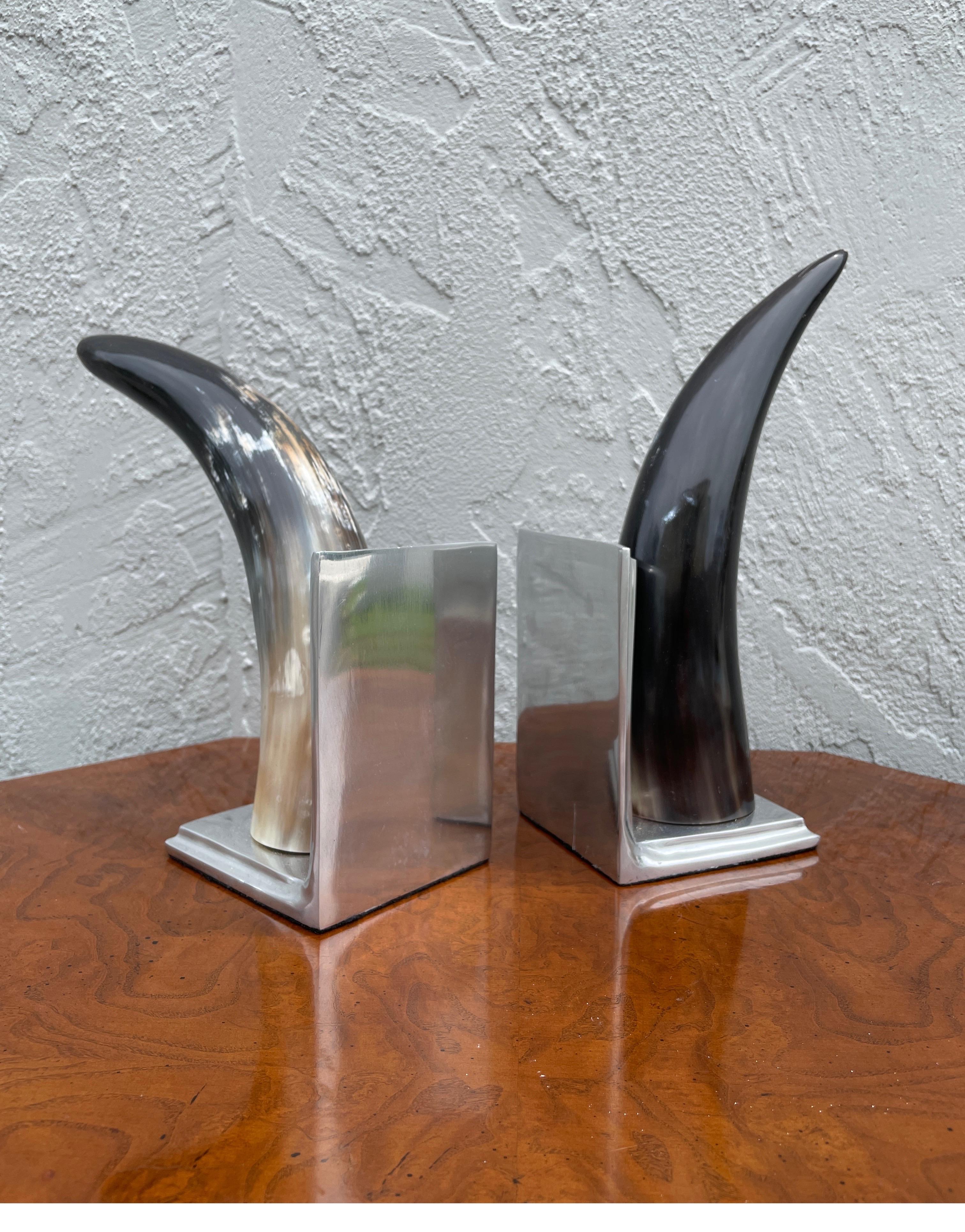 20th Century Pair of Horn Bookends For Sale