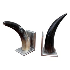 Pair of Horn Bookends