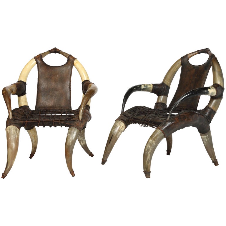 Pair of Horn Chairs