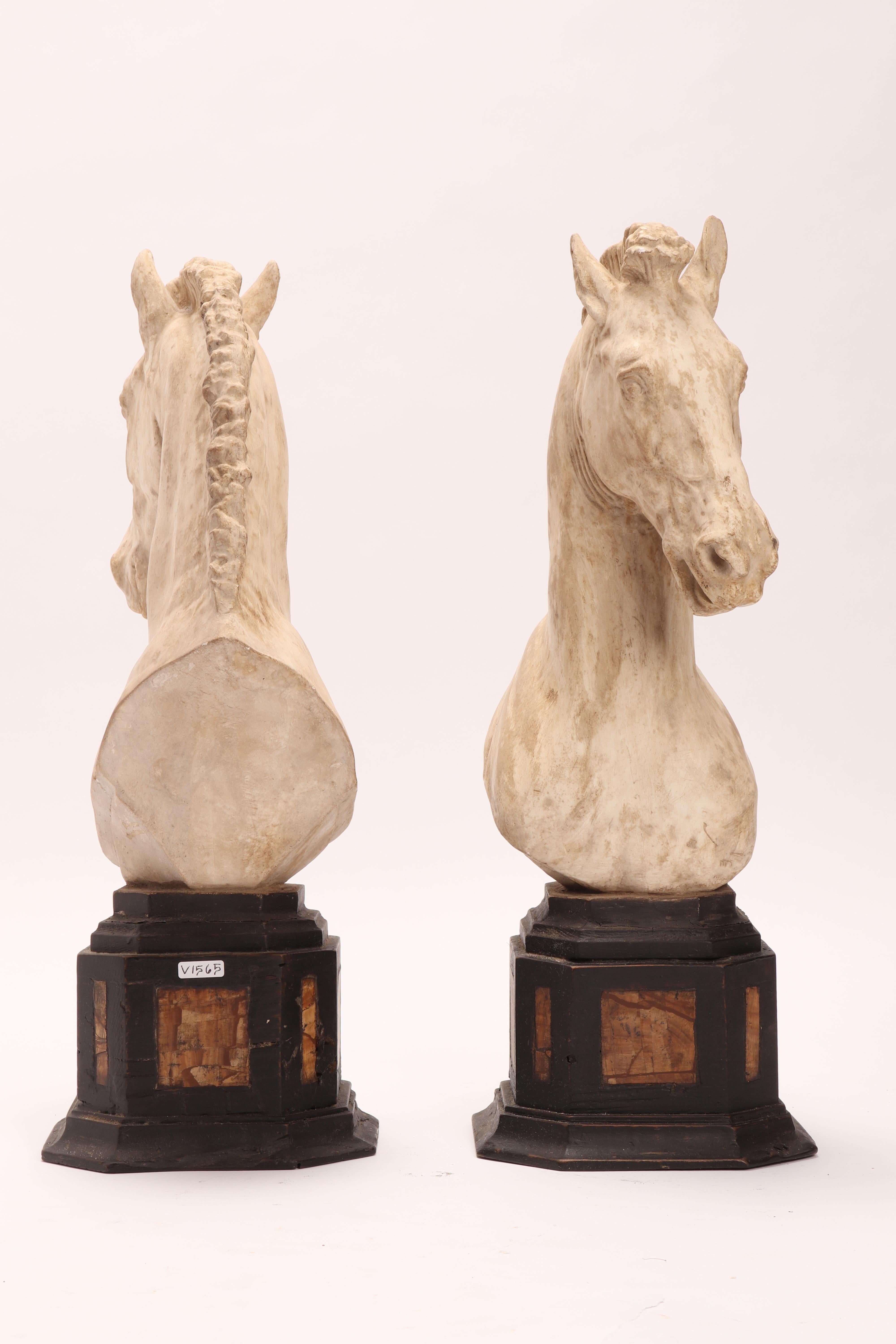 Late 19th Century Pair of Horse Heads, Italy, 1870