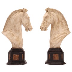 Pair of Horse Heads, Italy, 1870