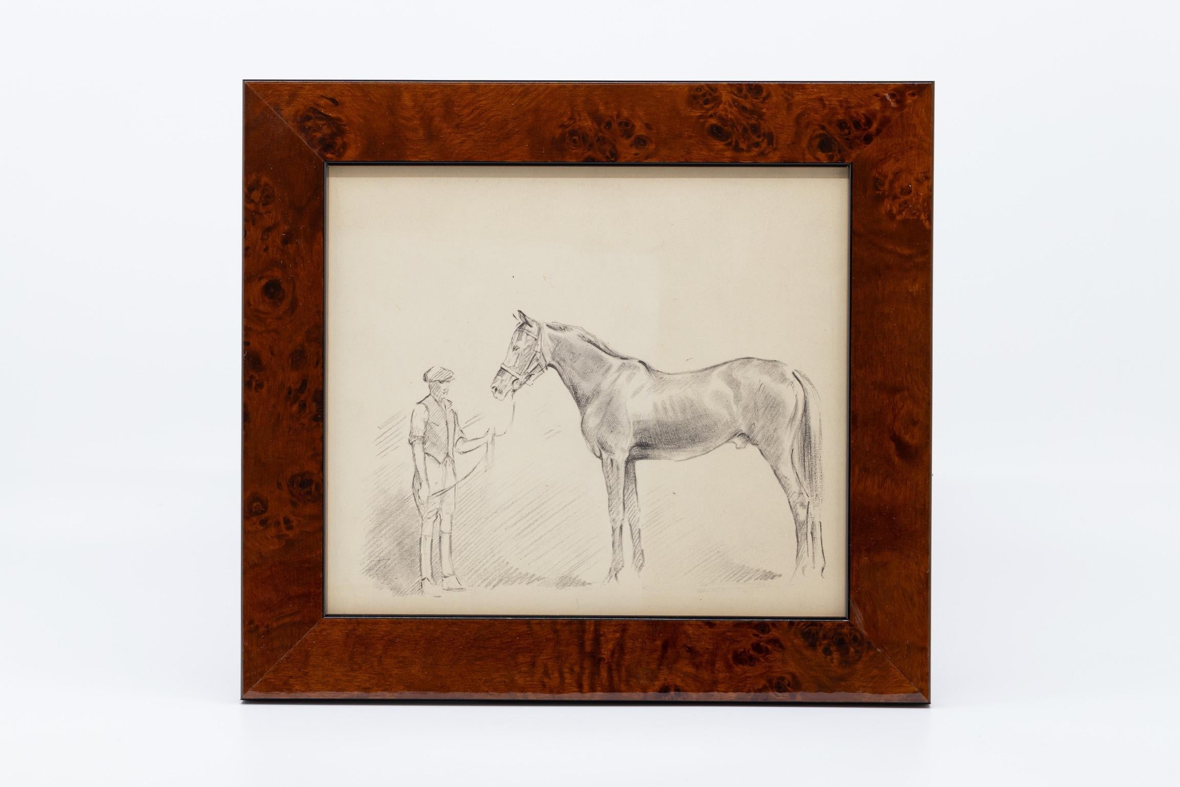 Victorian Pair of Horse Sketches For Sale