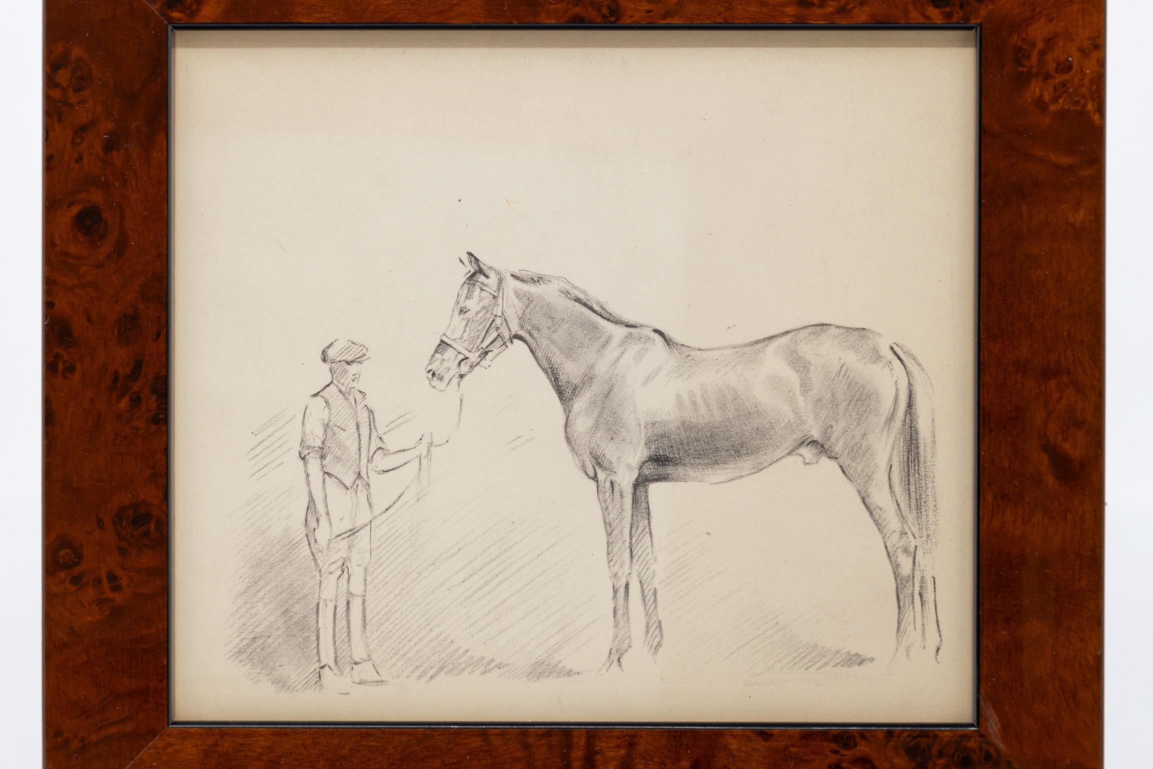 Paar Pferdeskizzen-Sketches (Britisch) im Angebot