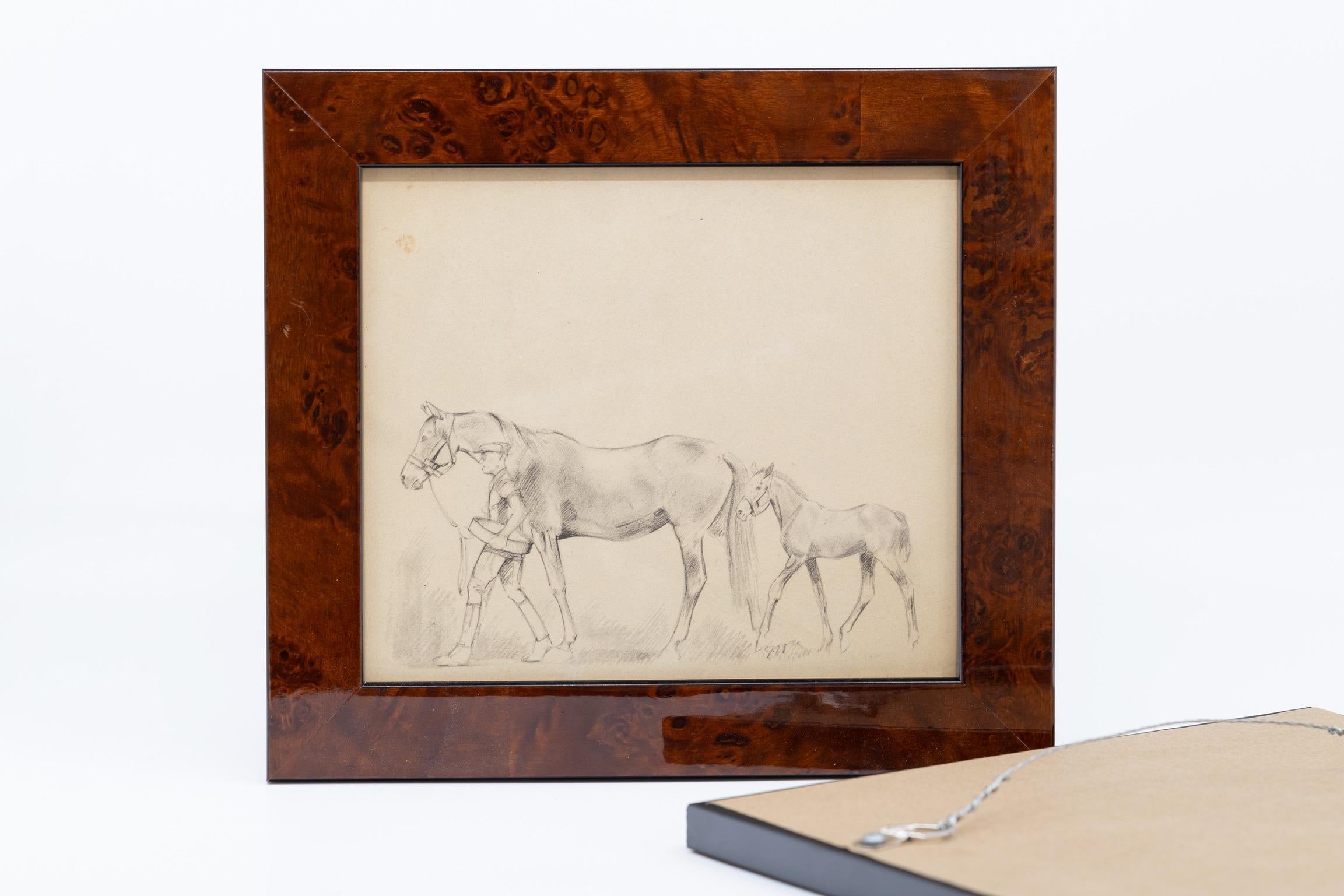 Paar Pferdeskizzen-Sketches im Zustand „Gut“ im Angebot in Oak Park, MI
