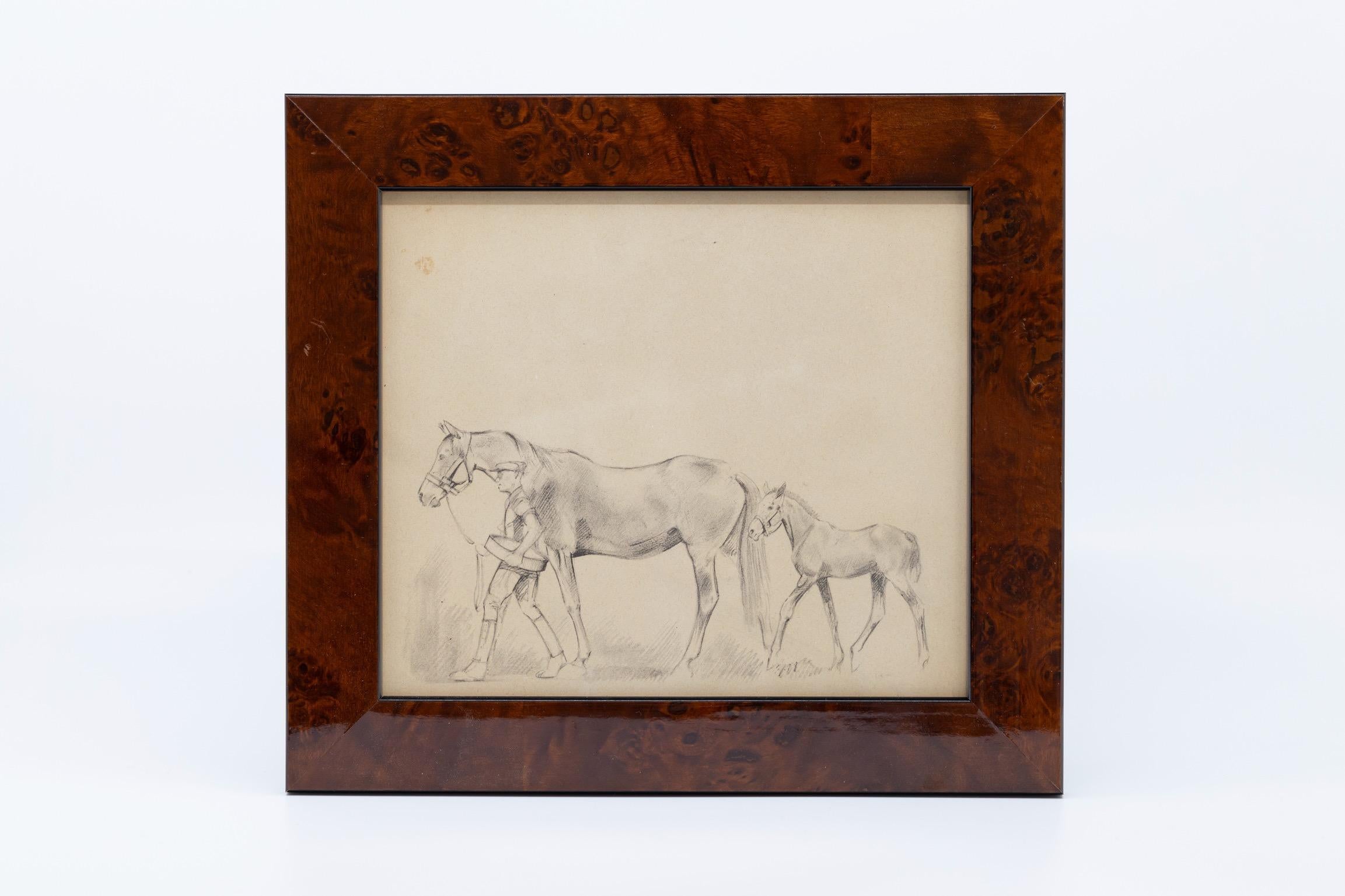 Paar Pferdeskizzen-Sketches (20. Jahrhundert) im Angebot