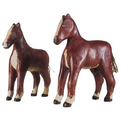 Vintage Pair of Horse Toys