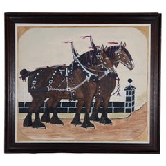 William Robbie (Escocés 1887-1967) Pareja de acuarelas (Caballos)
